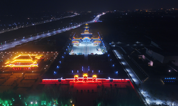 商丘阏伯台夜景亮化