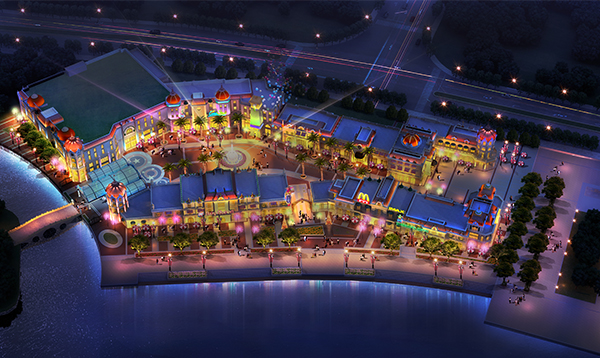 瑞贝卡水世界商业街鸟瞰