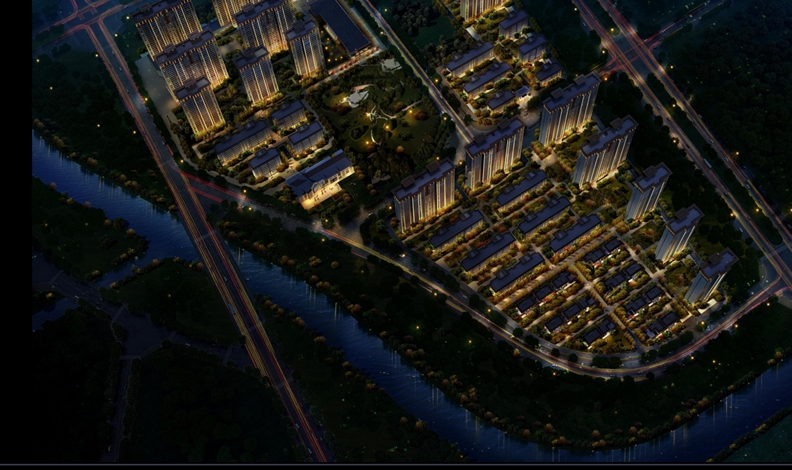 郑州融创观澜壹号建筑外立面照明设计方案