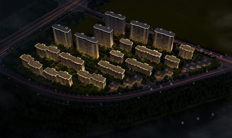 郑州融创观澜壹号建筑外立面照明设计方案