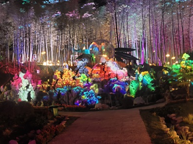 信阳西九华山中原朱寨夜景亮化