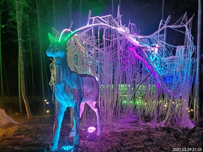 信阳西九华山中原朱寨夜景亮化