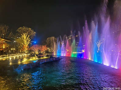 信阳西九华山中原朱寨夜景亮化