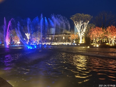 信阳西九华山中原朱寨夜景亮化