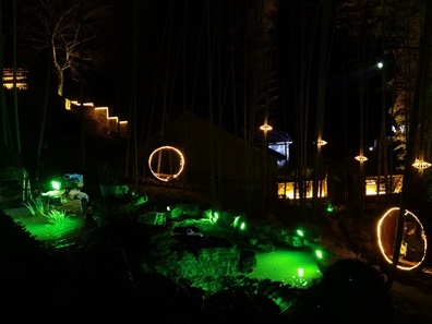 信阳西九华山中原朱寨夜景亮化