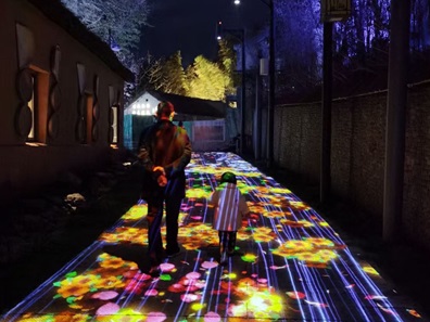 信阳西九华山中原朱寨夜景亮化