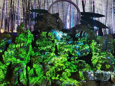 信阳西九华山中原朱寨夜景亮化