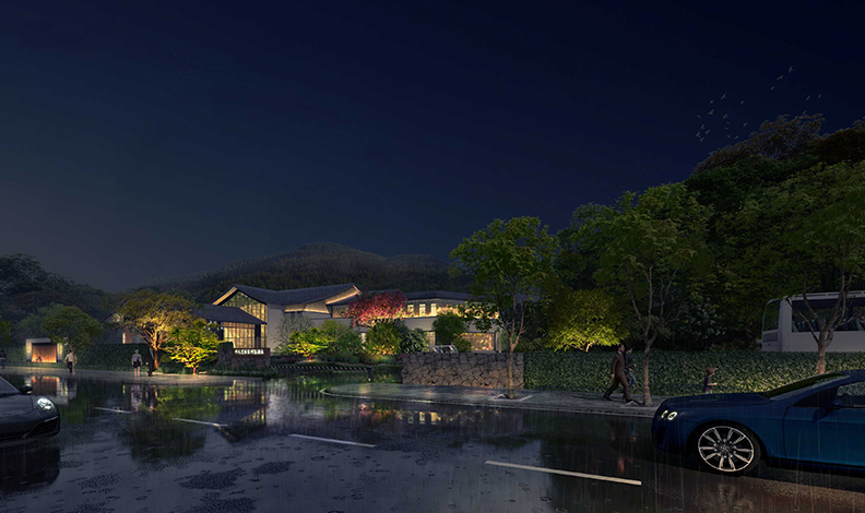 新开元信阳艺术家村落灯光